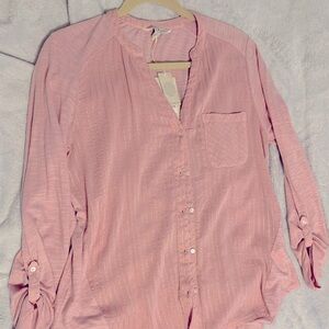 Luck Brand pink blouse